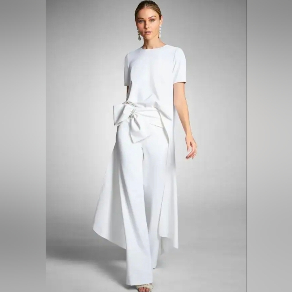 Sachin & Babi Embellished Whitley Pant - White/ Ivory Size 6